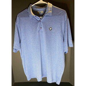 BMW Mens L Polo Shirt Blue Casual Preppy Golf Sport Outdoors